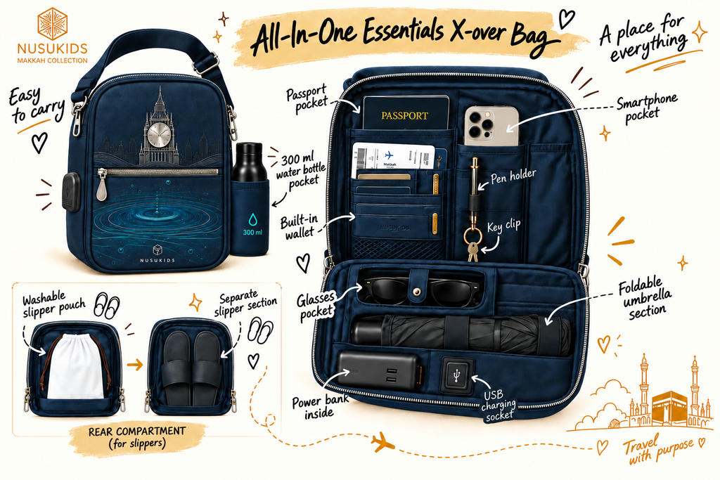 Zamzam Aqua Crossbody Bag