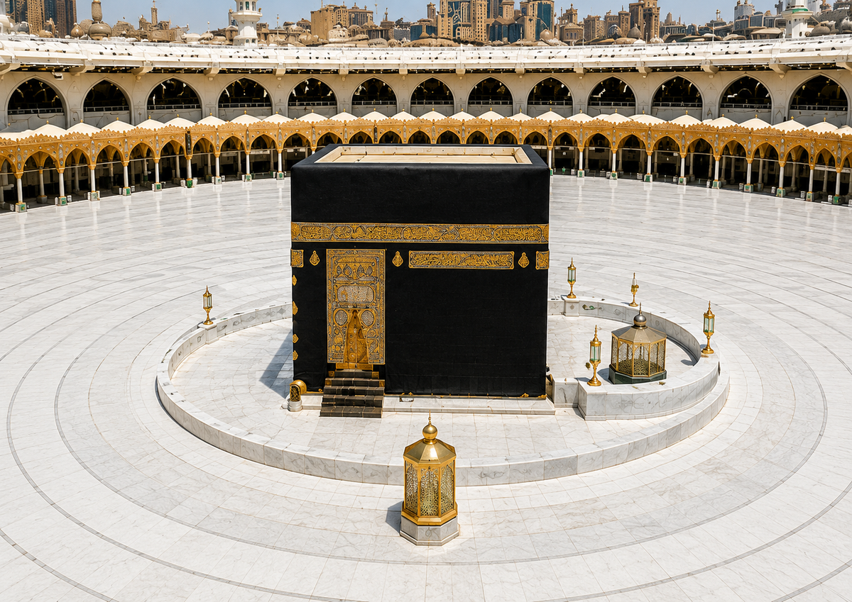 Holy Kaaba with Mataf 2D Jigsaw Puzzle