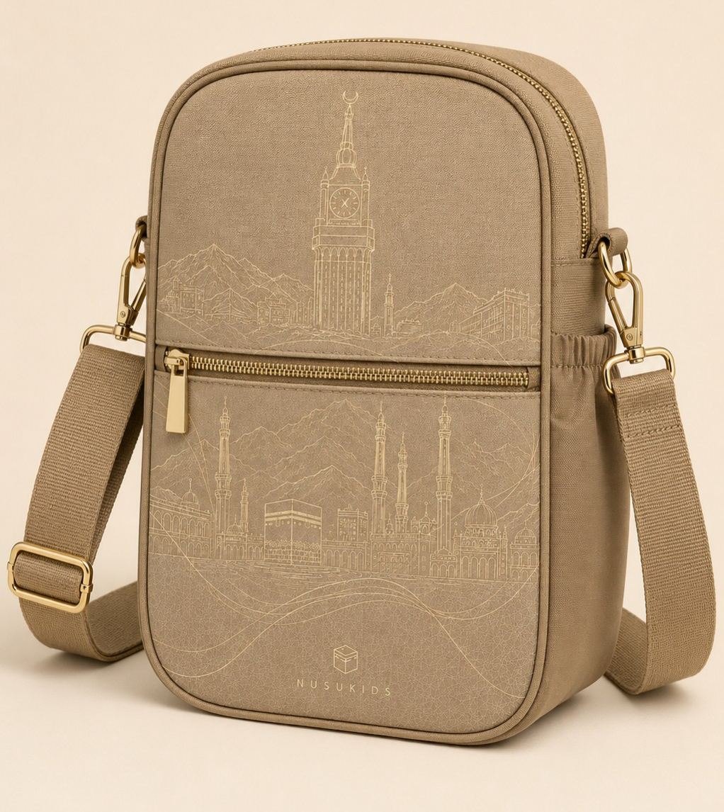 Beige Bi-Tone Crossbody Bag – Landscape Edition